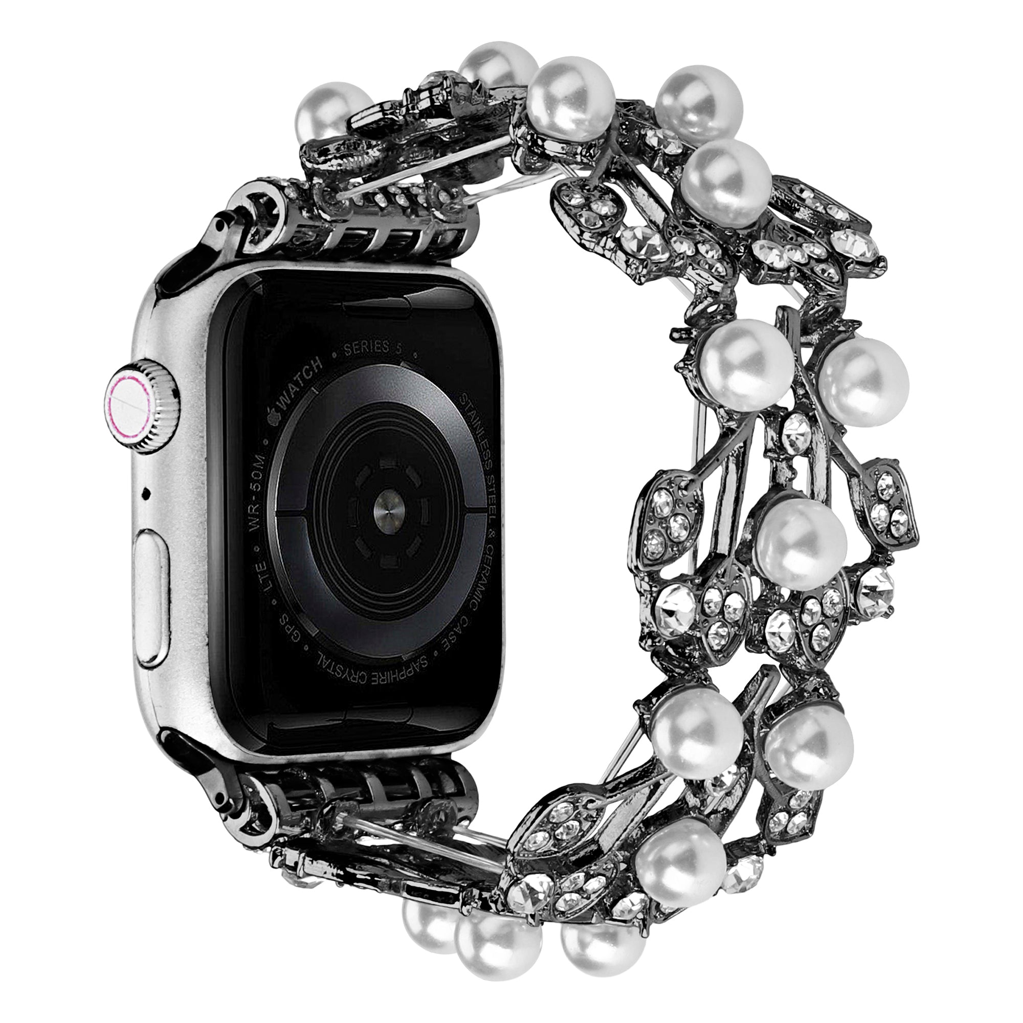 For Apple Watch Series 9 8 7 41mm 6 5 4 SE (2022) SE (2023) SE 40mm 3 2 1 38mm Watch Strap Beads Rhinestone Watchband For Apple Watch Series 9 8 7 41mm 6 5 4 SE (2022) SE (2023) SE 40mm 3 2 1 38mm Watch Strap Beads Rhinestone Watchband